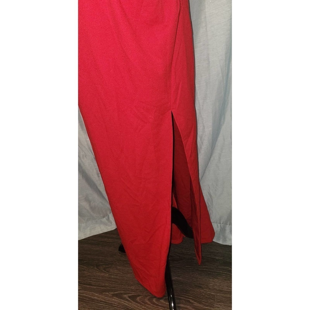 NWT Elegant red Dress With Slit xl - Picture 5 of 7